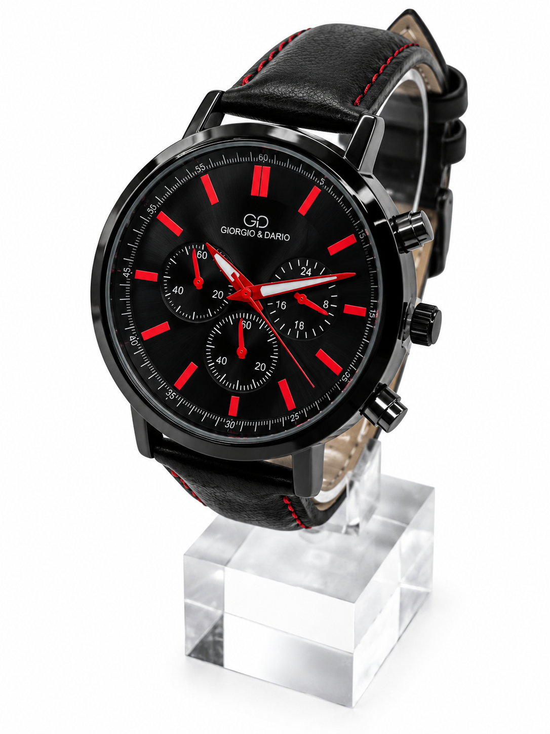 Montre Homme GIORGIO & DARIO – SYMPE Noir / Rouge