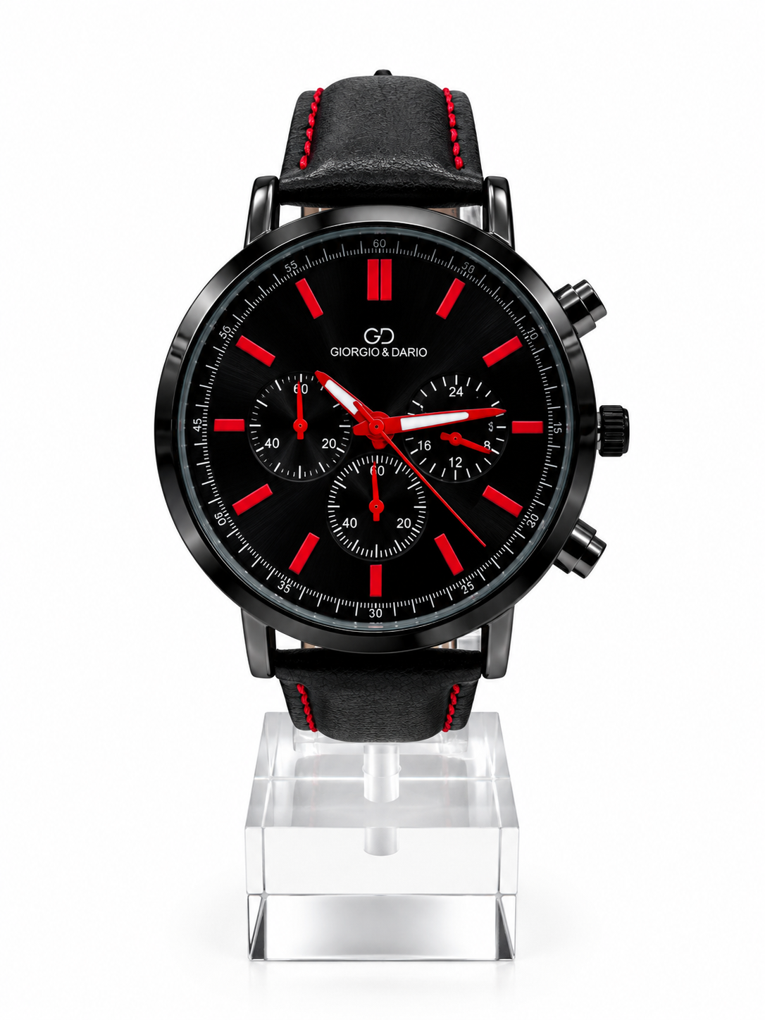 Montre Homme GIORGIO & DARIO – SYMPE Noir / Rouge
